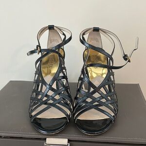 Michael Kors Blue patent Strappy Heeled sandals